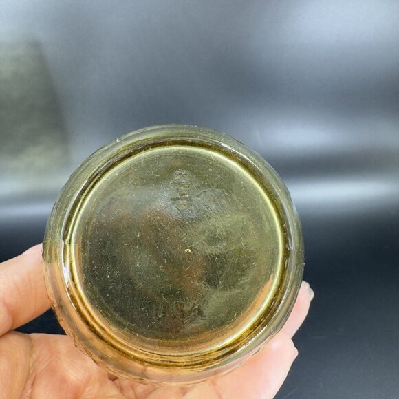 Anchor Hocking Sherwood Amber Glass Leaf Textured Glasses Vintage Glassware Set2 - Picture 7 of 12